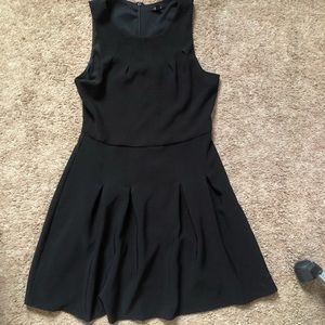 PLEATED BLACK MIDI DRESS - WEDDING GUEST NIGHT OUT DATE NIGHT EVENING